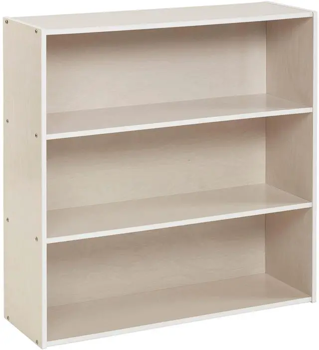 Main image of Birch Streamline 3-Shelf Storage Cabinet, 36in High, Bookcase for Classroom and Playroom, White Wash