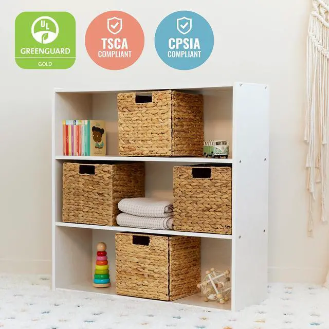 Alt view image 5 of 7 - Birch Streamline 3-Shelf Storage Cabinet, 36in High, Bookcase for Classroom and Playroom, White Wash