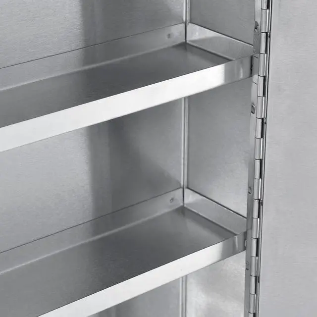 Alt view image 5 of 7 - Stainless Steel Compact Medical Security Cabinet with Double Key Locks