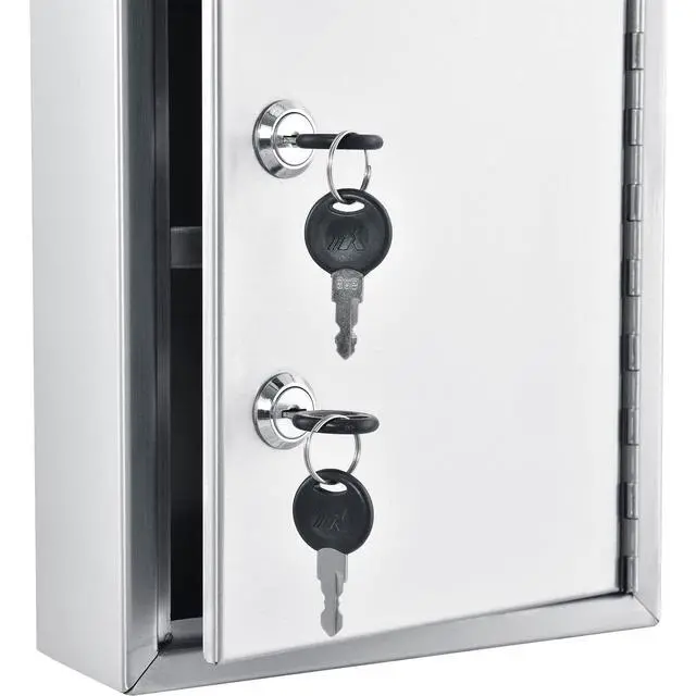 Alt view image 6 of 7 - Stainless Steel Compact Medical Security Cabinet with Double Key Locks