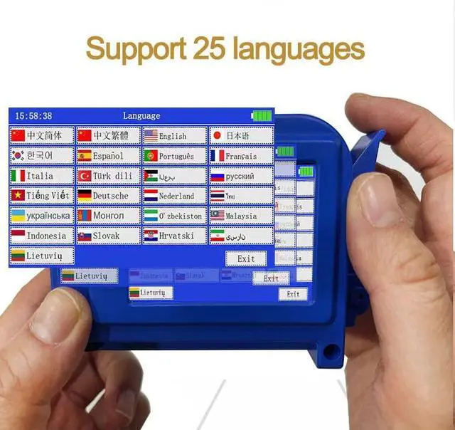 Alt view image 2 of 7 - Upgraded Mini Inkjet Printer for Flat and Curved Surface PC11 Plus, 25 Languages & Quick-Drying Ink Cartridge, Portable Pocket Marking Device for Date Time Barcode Logo Qrcode Batch Number