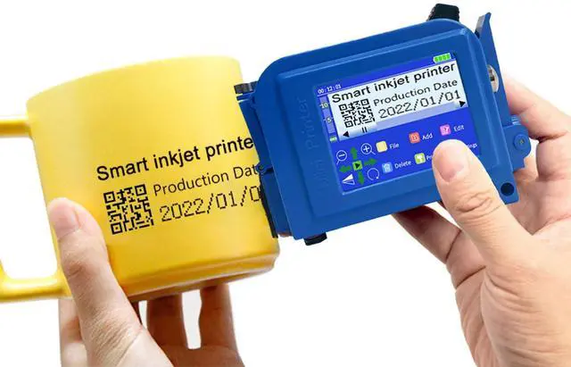 Main image of Upgraded Mini Inkjet Printer for Flat and Curved Surface PC11 Plus, 25 Languages & Quick-Drying Ink Cartridge, Portable Pocket Marking Device for Date Time Barcode Logo Qrcode Batch Number