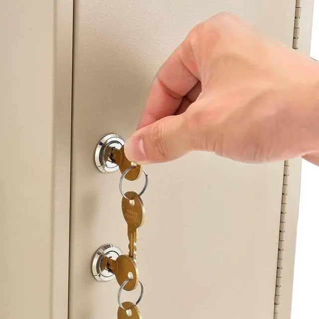 Alt view image 3 of 7 - Medical Security Cabinet, 8" W x 2-5/8"D x 12-1/8"H, Dual Key Locks, Beige
