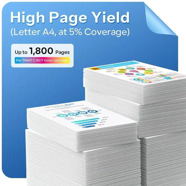 Alt view image 3 of 6 - TN-431 TN431 Cyan Magenta Yellow Toner Cartridge Replacement for Brother TN431 TN-431 HL-L8260CDW MFC-L8900CDW HL-L8360CDW MFC-L8610CDW Printer, TN4313PK