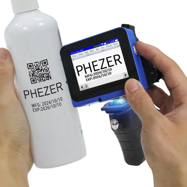 Main image of Mini Handheld Inkjet Printer PC11 for Flat and Curved Surface, with Touch Screen and Quick-Drying Ink Cartridge, Portable Pocket Marking Device for Label/Date/Barcode/Logo/Qrcode/Batch Number