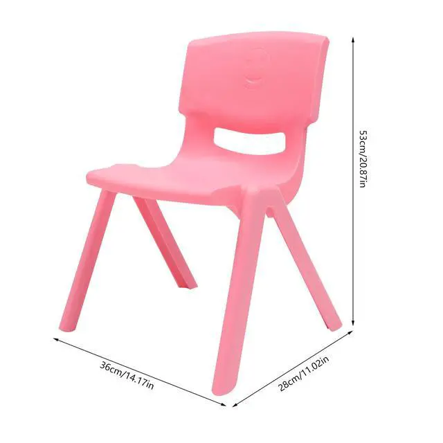 Alt view image 3 of 7 - 6Pcs Colorful Stackable School Chairs, 11inch Seat Height Colorful Plastic Kids Classrooms Chairs for Kids Learning Indoor Outdoor for Home Preschool Daycare Center