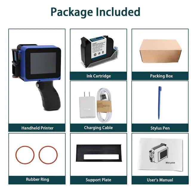 Alt view image 6 of 7 - Mini Handheld Inkjet Printer PC11 for Flat and Curved Surface, with Touch Screen and Quick-Drying Ink Cartridge, Portable Pocket Marking Device for Label/Date/Barcode/Logo/Qrcode/Batch Number