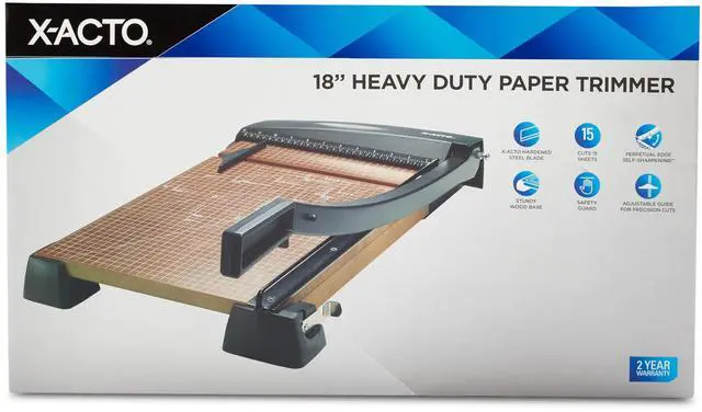 Main image of Heavy Duty Wood Base Paper Trimmer, 18 Inch Cut