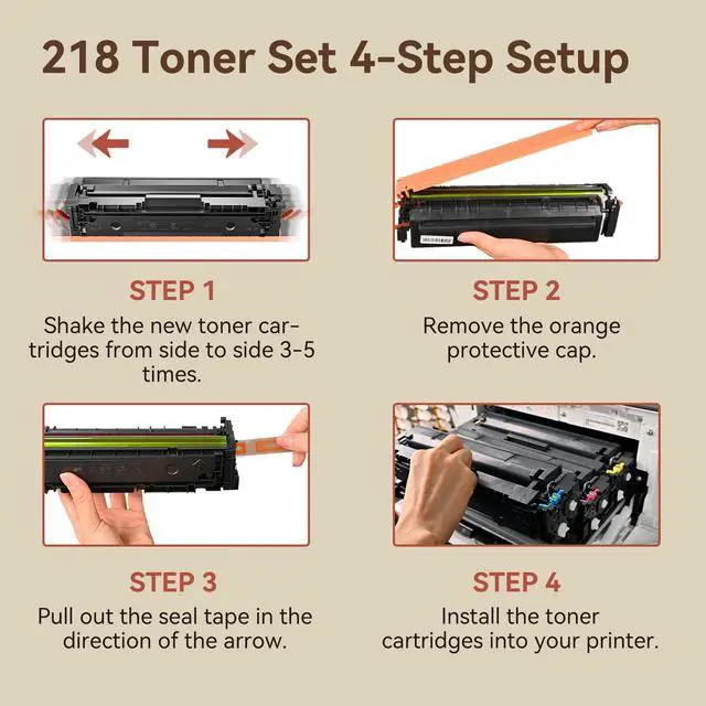 Alt view image 5 of 7 - 218X Toner Cartridges Compatible for HP Color LaserJet Pro MFP 3301fdw | Replacement for HP 218X 218A Toner Color Laserjet Pro 3201dw MFP 3301fdw 3301sdw 3301cdw Printer 4 Pack
