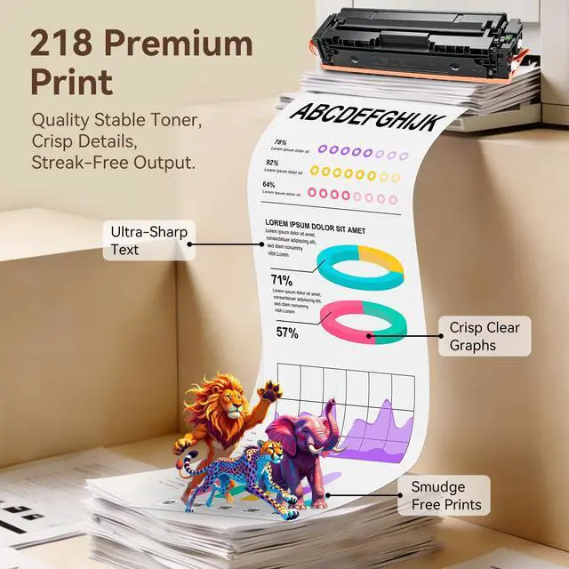 Alt view image 6 of 7 - 218X Toner Cartridges Compatible for HP Color LaserJet Pro MFP 3301fdw | Replacement for HP 218X 218A Toner Color Laserjet Pro 3201dw MFP 3301fdw 3301sdw 3301cdw Printer 4 Pack