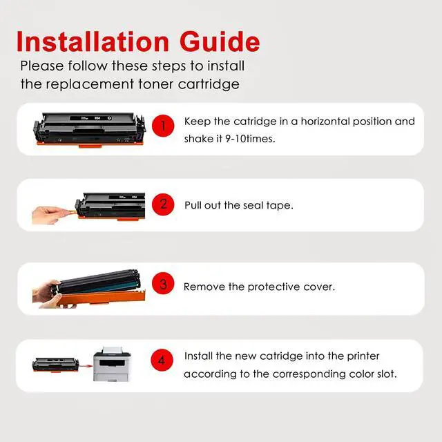 Alt view image 6 of 7 - 054 CRG054 Toner Cartridge set Replacement for Canon 054 oner Cartridge | 054 toner cartridge