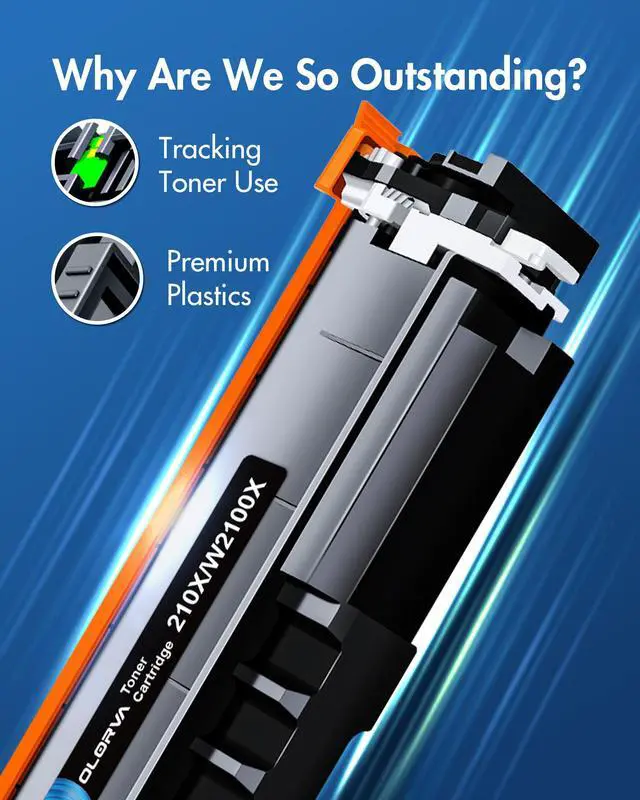Alt view image 4 of 7 - 210X Toner Cartridges 4 Pack High Yield - 4301fdw Replacement for HP 210X HP 210A, Works for HP Color LaserJet Pro MFP 4301fdw 4301fdn 4201dw 4201dn 4301 4201 Printer | W2100X W2100A (with Chip)