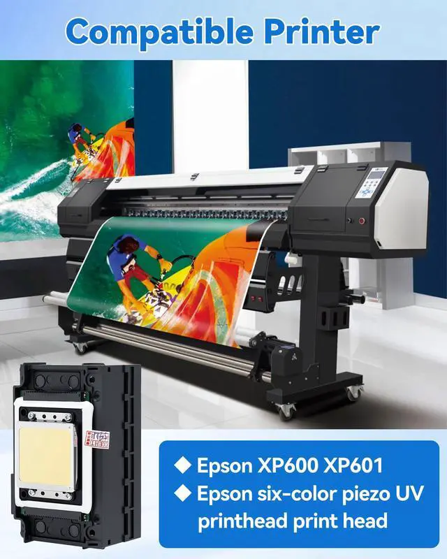 Alt view image 2 of 7 - New XP600 Printhead, Print Head Replacement for XP600 XP601 XP510 UV & DTF Printer, 6 Color Printhead High-Precision Inkjet, Quick Install, Restore Optimal Printing Performance Full Inspection