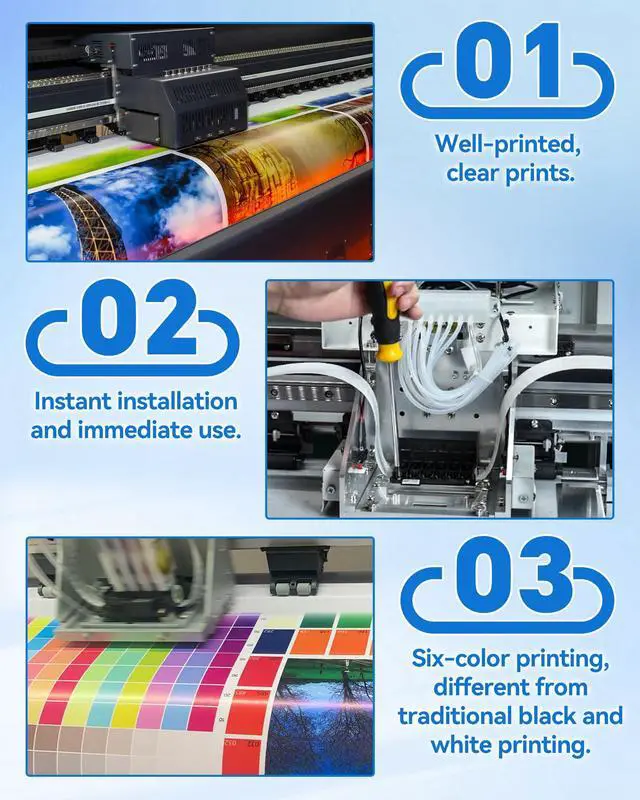 Alt view image 4 of 7 - New XP600 Printhead, Print Head Replacement for XP600 XP601 XP510 UV & DTF Printer, 6 Color Printhead High-Precision Inkjet, Quick Install, Restore Optimal Printing Performance Full Inspection