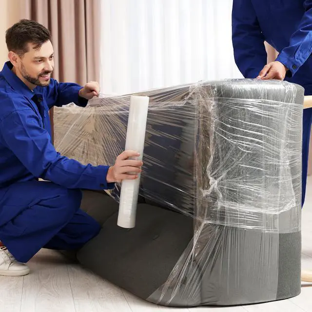 Alt view image 2 of 7 - 16 Rolls 18" x 1500 Ft Stretch Wrap, Heavy Duty Shrink Wrap Roll for Packing, 60 Gauge High Performance Plastic Wrap for Moving Packing Shipping Furniture Luggage