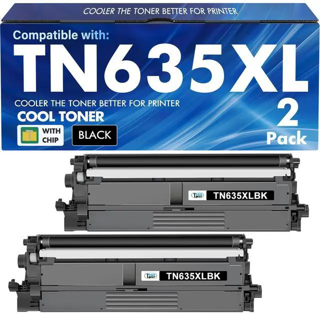 Main image of TN635XL TN635 Black Toner Cartridge TN635XLBK MFC-L8930CDW High Yield | Compatible for Brother TN 635XL TN-635XL HL-L8430CDW MFC-L8730CDW HL-L8570CDW MFC-L8970CDW HL-L8430CDWT Ink Printer 2 Pack