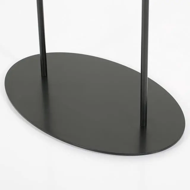 Alt view image 4 of 7 - Metal Oval Info Board Black 24x36 Inches Slide-In Poster Sign Holder 1 Tier Double Sided Floor Standing Pedestal Advertising Display with Backing and Anti-Glare PET Cover