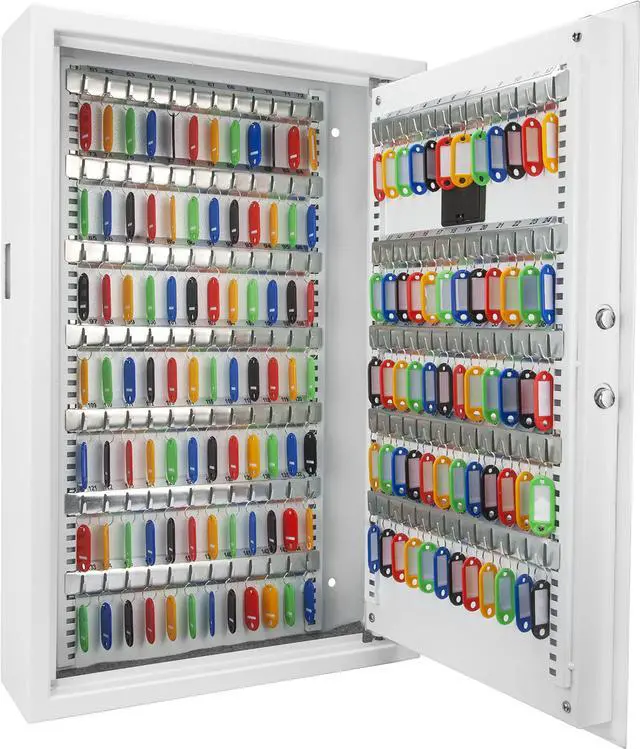 Main image of Steel 144 Key Cabinet with Electronic Keypad Lock Box, White