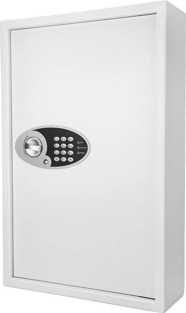 Alt view image 3 of 5 - Steel 144 Key Cabinet with Electronic Keypad Lock Box, White