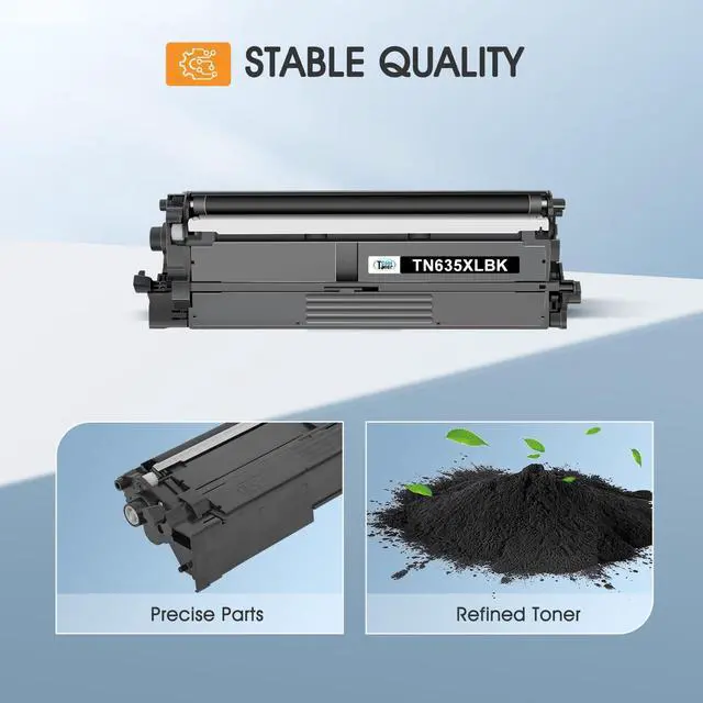 Alt view image 5 of 6 - TN635XL TN635 Black Toner Cartridge TN635XLBK MFC-L8930CDW High Yield | Compatible for Brother TN 635XL TN-635XL HL-L8430CDW MFC-L8730CDW HL-L8570CDW MFC-L8970CDW HL-L8430CDWT Ink Printer 2 Pack