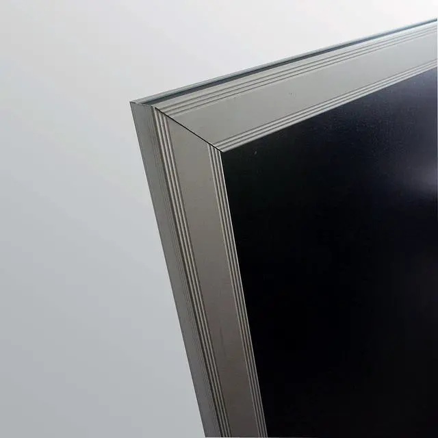 Alt view image 6 of 7 - Metal Oval Info Board Silver 24x36 Inches Slide-In Poster Sign Holder 1 Tier Double Sided Floor Standing Pedestal Advertising Display with Backing and Anti-Glare PET Cover