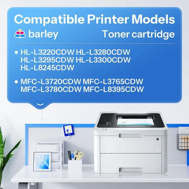 Alt view image 2 of 7 - TN229XL TN229 Toner Cartridges 4 Pack Compatible TN229XL TN229 Toner Replacement for Brother TN229XL TN-229XL TN229 XL MFC-L3780CDW MFC-L3765CDW HL-L3220CDW Toner