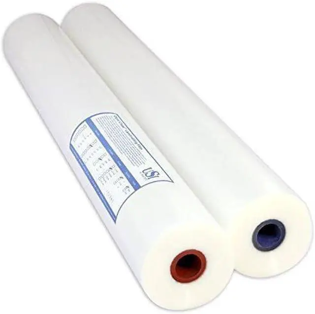 Main image of Premium Thermal Low-Temp EVA Roll Laminating Film, 1 Inch Core, 5 Mil, 25 Inches x 200 Feet, Clear, Gloss Finish, 2-Pack | 1 inch Core, 5 Mil, Clear Gloss, 2 Rolls