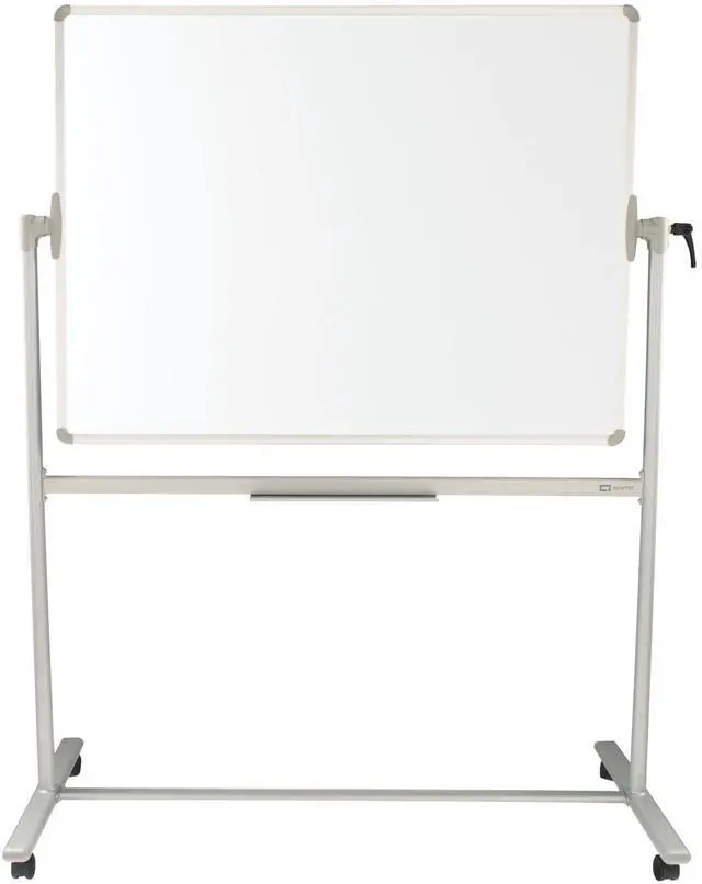 Main image of Magnetic Dry-Erase Board, 48" x 36" (4' x 3') Nano-Clean Easel Whiteboard, Double-Sided, Silver Frame (Q284836A01-R)