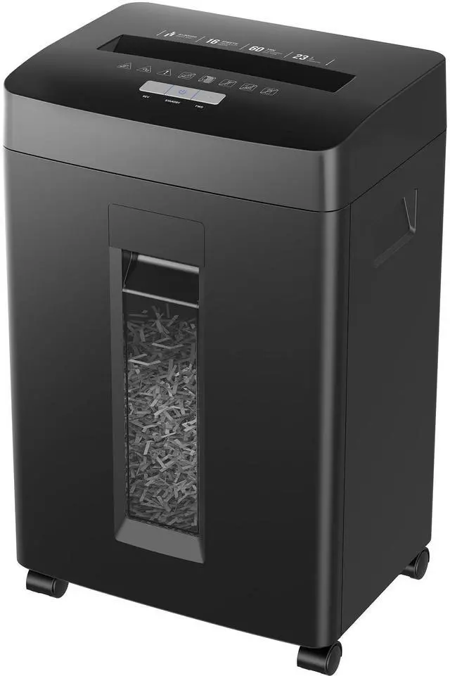 Main image of 16-Sheet Cross Cut Paper Shredder, 6 Gallon Heavy Duty Commercial Shredder for Home Office, P-4 High Security Shredders for Paper/CD/Credit Card/Staple/Clip, 60 Mins Continuous Running