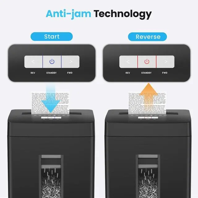 Alt view image 4 of 7 - 16-Sheet Cross Cut Paper Shredder, 6 Gallon Heavy Duty Commercial Shredder for Home Office, P-4 High Security Shredders for Paper/CD/Credit Card/Staple/Clip, 60 Mins Continuous Running