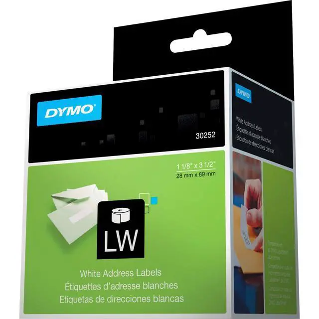 Alt view image 5 of 7 - Authentic LW White Mailing Address Labels, for LabelWriter Label Printers, 1-1/8" x 3-1/2", 2 Rolls of 350 (Pack of 10)