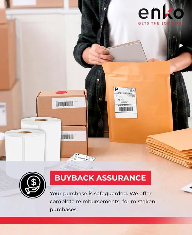 Alt view image 5 of 5 - 4 x 6 inches 1744907 Address and Shipping Labels Compatible with Dymo LabelWriter 4XL and Zebra Direct Thermal Printers (30 Rolls, 6,600 Labels)
