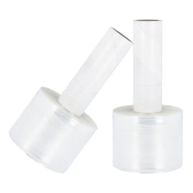 Alt view image 3 of 7 - PSBM Mini Stretch Wrap with Extended Core Handles, 36 Rolls 3 Inch x 1000 Feet 80 Gauge Heavy Duty Clear Plastic Wrap Industrial Strength Shrink Film for Moving, Packing & Shipping