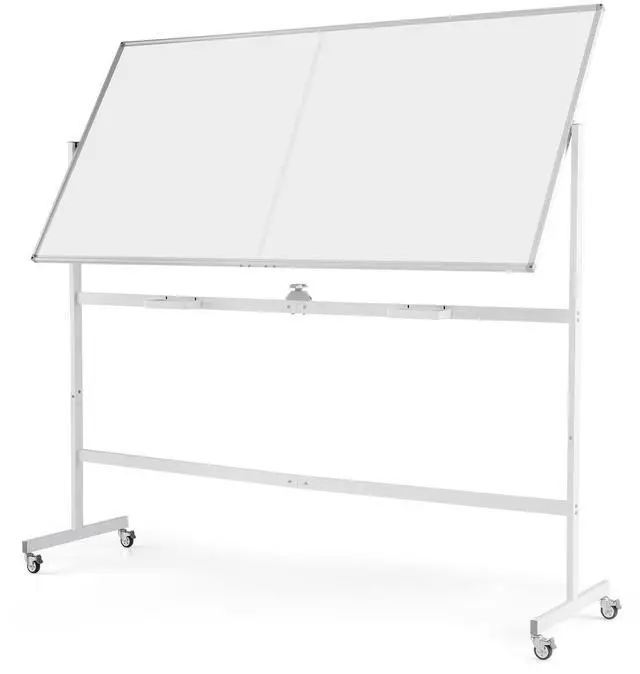 Main image of Double-Sided Mobile Whiteboard on Wheels, 72" x 36" Large Dry Erase Board with Stand & Aluminum Alloy Frame, Rolling Magnetic Standing Whiteboard for Office & Classroom (White)