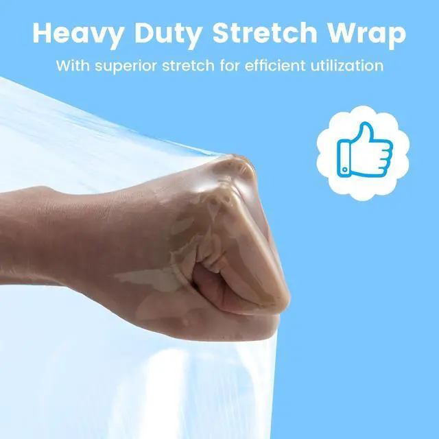 Alt view image 5 of 7 - 18" Shrink Wrap, 1500 Feet Heavy Duty 60 Gauge Plastic Wrap Stretch Film Shrink Wrap Roller for Moving, 12 Pack Stretch Wrap for Packing, Moving Supplies, Furniture & Pallets