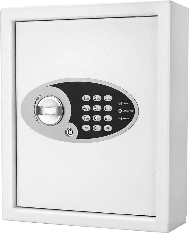 Alt view image 7 of 7 - 48-Key Wall Mount Key Cabinet Safe Digital Keypad Lock Box with Numbered Hooks, Drop Slot, Color Tags & Backup Keys Steel Construction for Home, Office, Business, School, Hotel