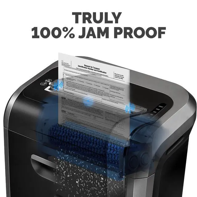 Alt view image 3 of 7 - Powershred 79Ci 16-Sheet 100% Jam-Proof Heavy Duty Crosscut Paper Shredder Machine for Office and Home, Black/Dark Silver 3227919