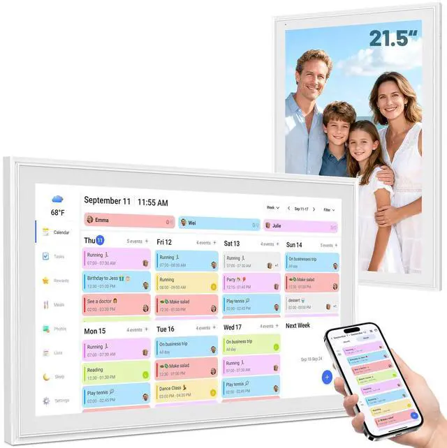 Main image of 21.5" Smart Wall Calendar 2026 Planner & Chore Chart, Touchscreen