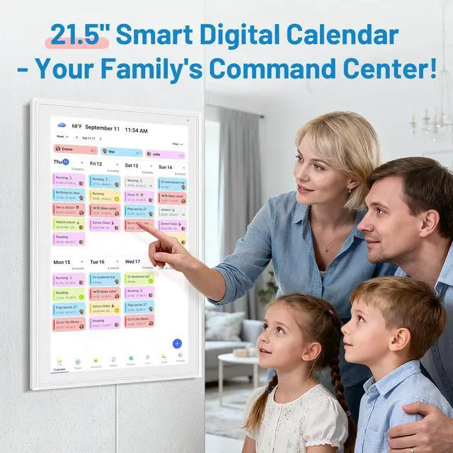 Alt view image 3 of 7 - 21.5" Smart Wall Calendar 2026 Planner & Chore Chart, Touchscreen