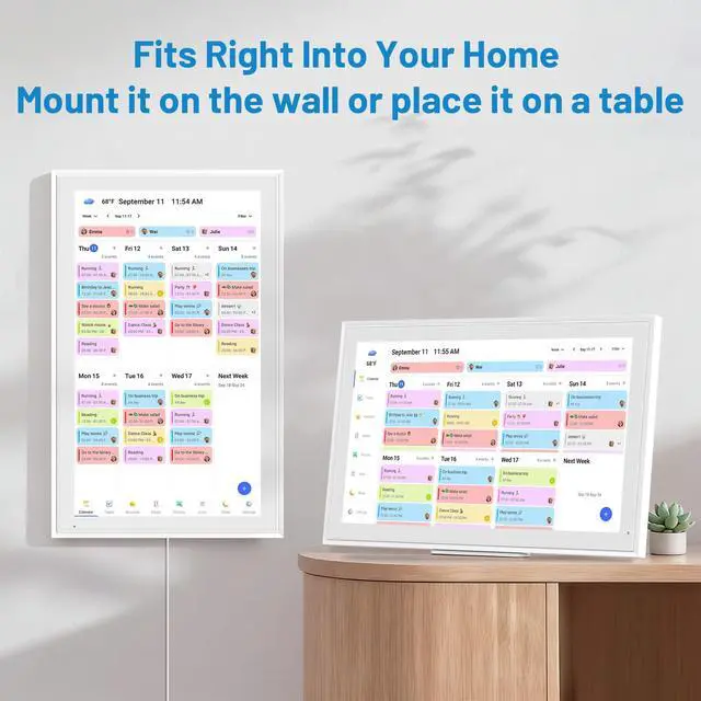 Alt view image 5 of 7 - 21.5" Smart Wall Calendar 2026 Planner & Chore Chart, Touchscreen