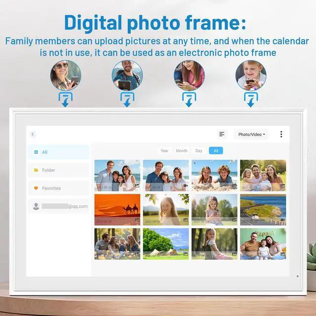 Alt view image 6 of 7 - 21.5" Smart Wall Calendar 2026 Planner & Chore Chart, Touchscreen