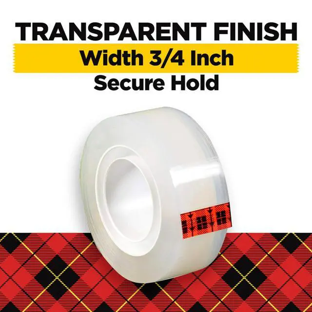 Alt view image 2 of 7 - Transparent Tape Clear | 3/4 in x 1000 in | Photo-Safe | Strong Adhesion | 24 Rolls, Pack of 6