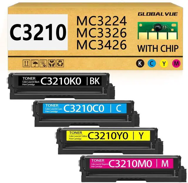 Main image of C3210 MC3224 Toner Cartridges CMYK 4-Color Compatible with Lexmark C3224 | C3210C0 C3210K0 C3210M0 C3210Y0 Toner Cartridges for C3326 C3426 MC3224 MC3326 MC3426 Printer Toner (With Chip)