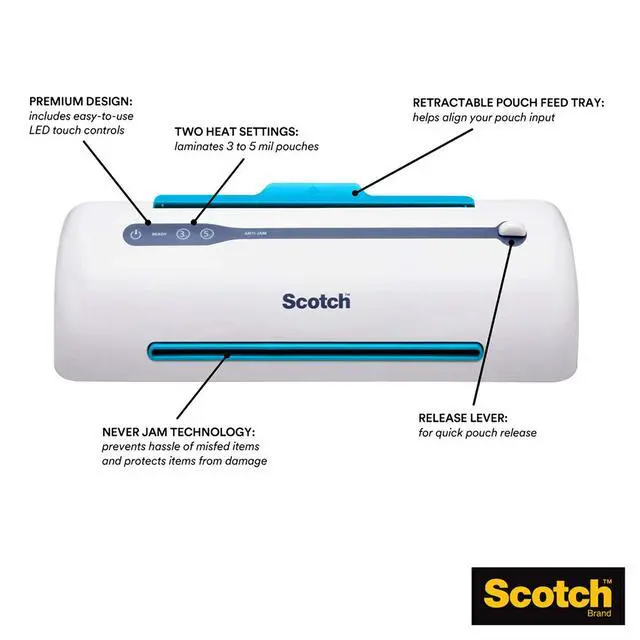 Alt view image 5 of 7 - Brand TL906 Thermal Laminator, Never Jam Technology Automatically Prevents Misfed Items, 2 Roller System, 9 inch (Pack of 2)