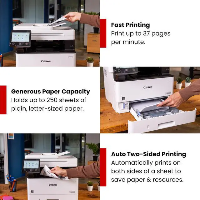 Alt view image 3 of 7 - imageCLASS MF462dw II - Monochrome Wireless Duplex Laser Printer with Print, Copy, Scan, Fax, Expandable Paper Capacity, 37 PPM