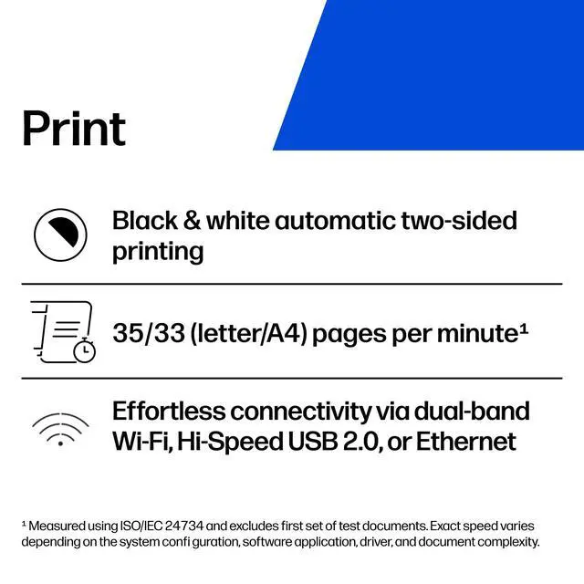 Alt view image 2 of 7 - Laserjet Pro 3001dw Wireless Black & White Printer, Best-for-Office (3G65OF)