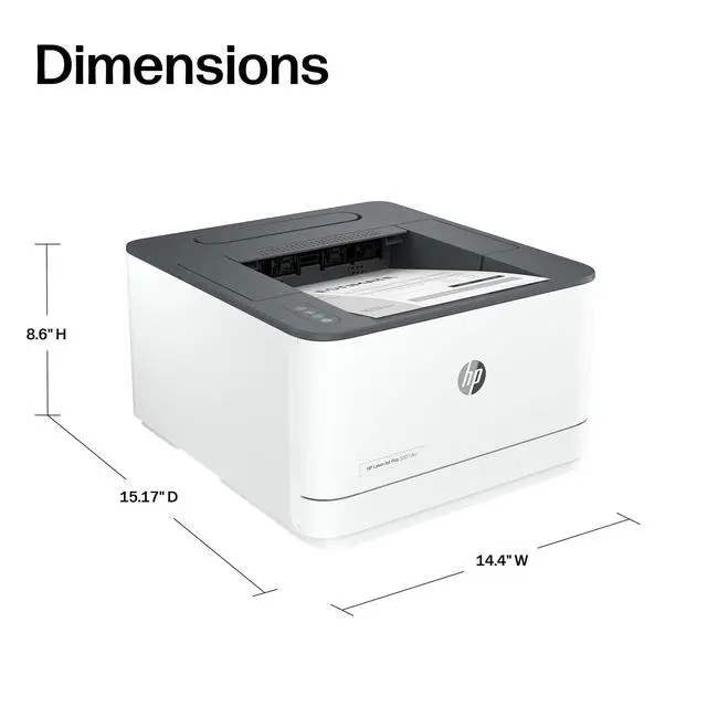 Alt view image 6 of 7 - Laserjet Pro 3001dw Wireless Black & White Printer, Best-for-Office (3G65OF)