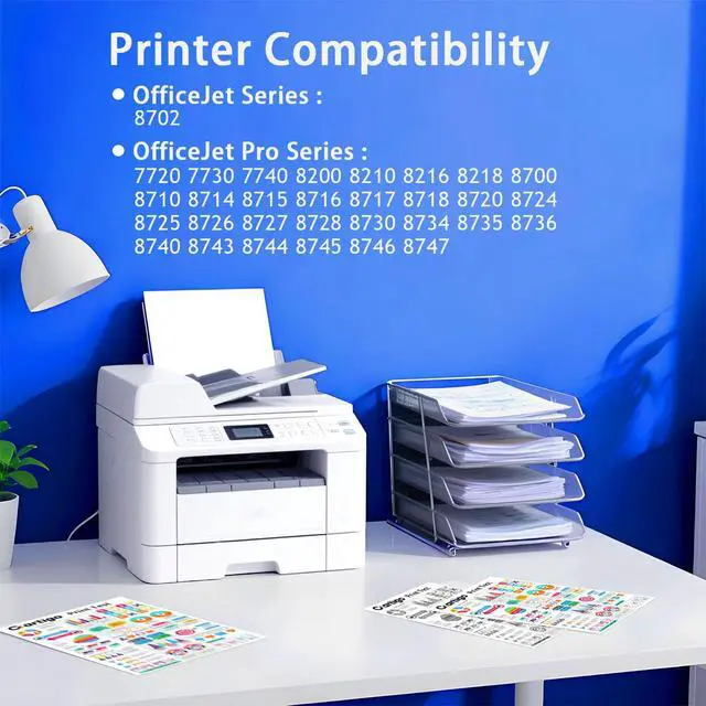 Alt view image 2 of 7 - Compatible for 952XL Ink Cartridges Combo Pack Replacement for 952 XL HP952 HP952XL to use with HP OfficeJet Pro 8710 7740 8720 8715 8210 8703 OfficeJet 8702 Printers, 5-Pack Black Cyan Magenta Yellow