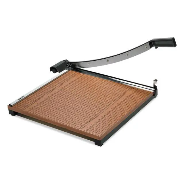 Alt view image 4 of 7 - Square Commercial Grade Wood Base Guillotine Trimmer, 15 Sheets, 18" Cut Length, 18 X 18