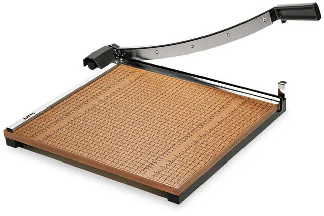 Main image of Square Commercial Grade Wood Base Guillotine Trimmer, 15 Sheets, 18" Cut Length, 18 X 18